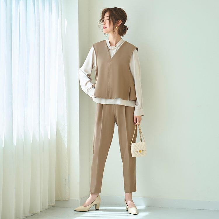 RUIRUE BOUTIQUE レディース セットアップ ジレ フレアスカート RUIRUE BOUTIQUE レディース セットアップ ジレ フレアスカート