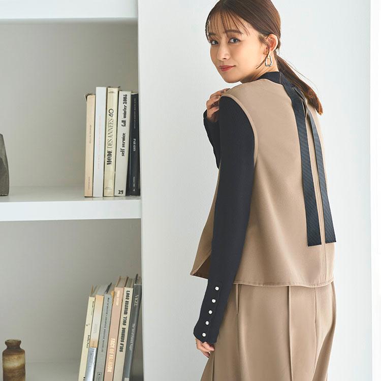 RUIRUE BOUTIQUE レディース セットアップ ジレ フレアスカート RUIRUE BOUTIQUE レディース セットアップ ジレ フレアスカート