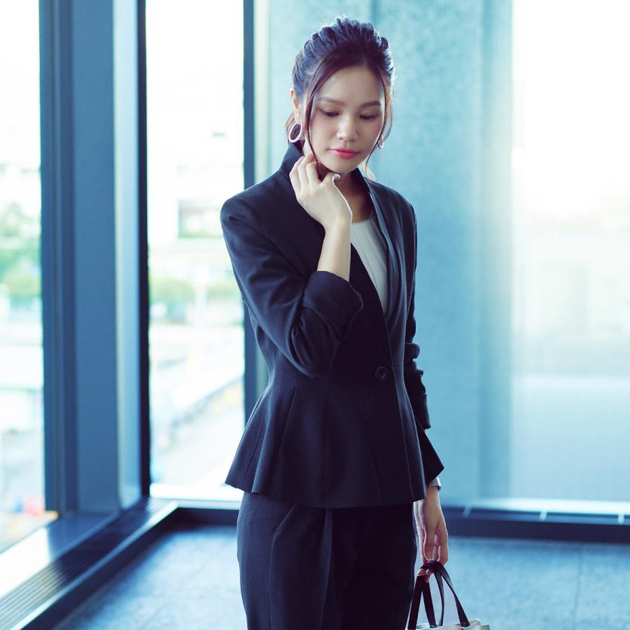 キャリア パンツ スーツ Ol ママスーツ ジャケット セットアップ きれいめ 上品 通勤 レディース ミセス 60代 50代 40代 30代 機能性max 洗える ストレッチ 保温 Csu6 Ruirue Boutique 通販 Yahoo ショッピング