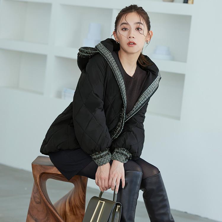 RUIRUE BOUTIQUE レディース ショート丈アウター 中綿 RUIRUE BOUTIQUE レディース ショート丈アウター 中綿