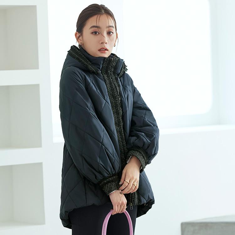 RUIRUE BOUTIQUE レディース ショート丈アウター 中綿 RUIRUE BOUTIQUE レディース ショート丈アウター 中綿