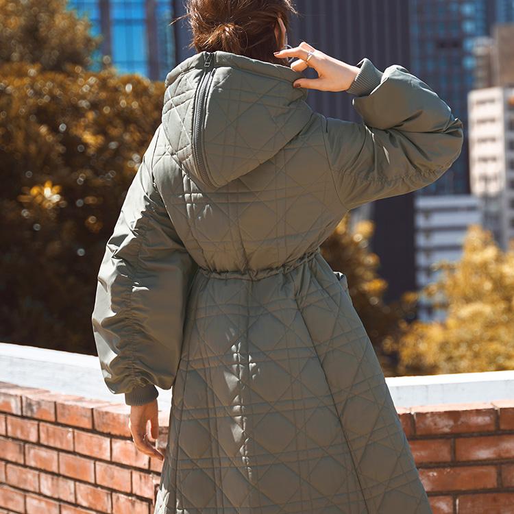 RUIRUE BOUTIQUE レディース 2WAYコート MA-1 パテッドコート ロング 