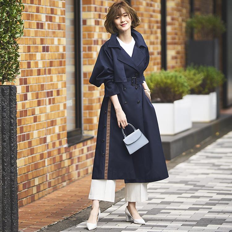 レディース スプリングコート トレンチコート ロング アウター ミセス きれいめ 60代 50代 40代 30代 秋コーデ 大きいサイズ 上品 おしゃれ 通勤 オーバーサイズ K1055 Ruirue Boutiqueヤフー店 通販 Yahoo ショッピング