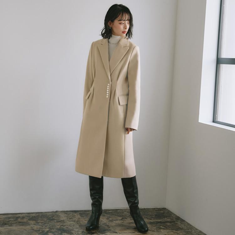 RUIRUE BOUTIQUE（ルイルエブティック） レディース ニットメルトンチェスターコート ロングコート ウールコート アウター 保温 ...
