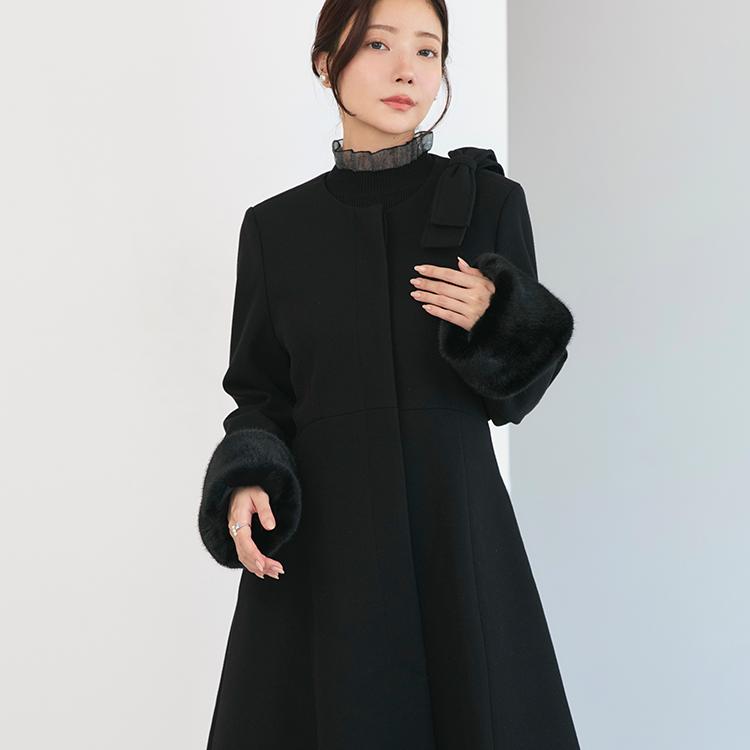 RUIRUE BOUTIQUE ロングコート 黒　 Sサイズ RUIRUE BOUTIQUE（ルイルエブティック） レディース ロングコート
