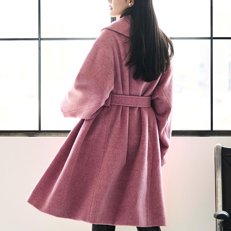K⭐プロフ必読⭐ CITY 薄紫 シャギーロングコート ベルト付き RUIRUE BOUTIQUE（ルイルエブティック） レディース ロングコート