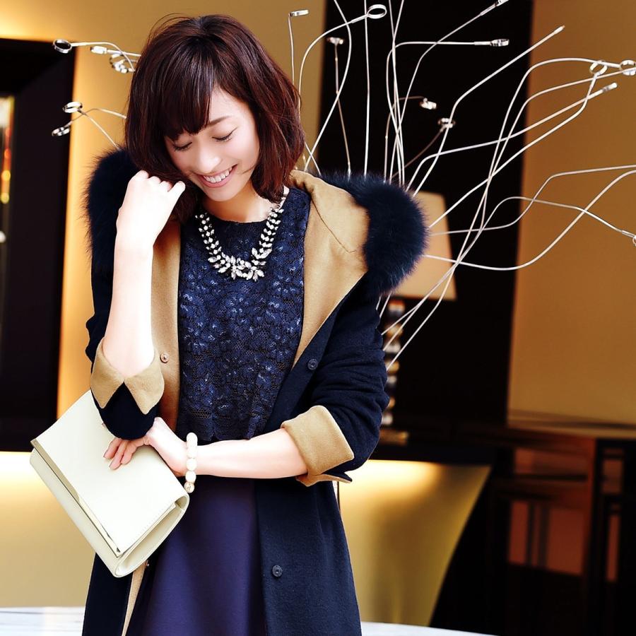 RUIRUE BOUTIQUE レディース ロングコート ウールコート ウール100 