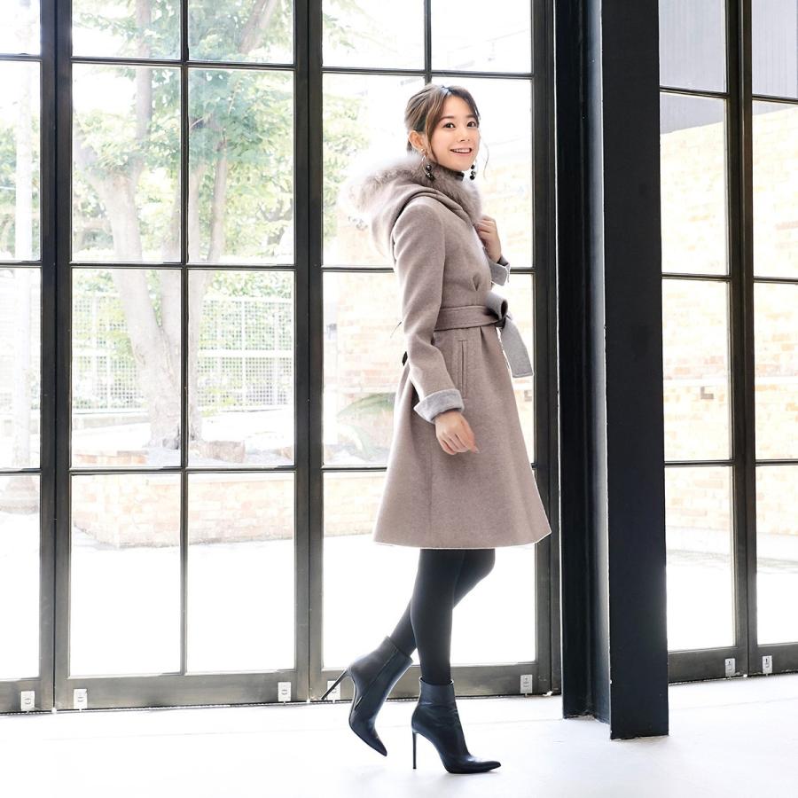 RUIRUE BOUTIQUE レディース ロングコート ウールコート ウール100