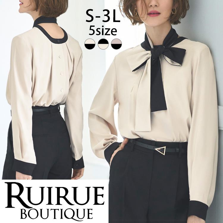 RUIRUE BOUTIQUE レディース ボウタイブラウス 長袖 トップス RUIRUE BOUTIQUE レディース ボウタイブラウス 長袖 トップス