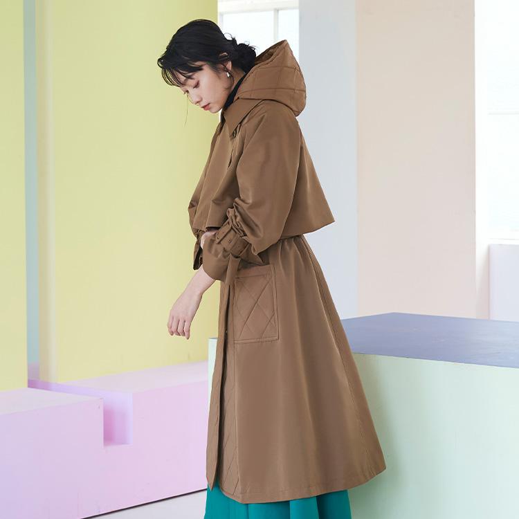 RUIRUE BOUTIQUE レディース ロングトレンチコート ジレ RUIRUE BOUTIQUE レディース ロングトレンチコート ジレ