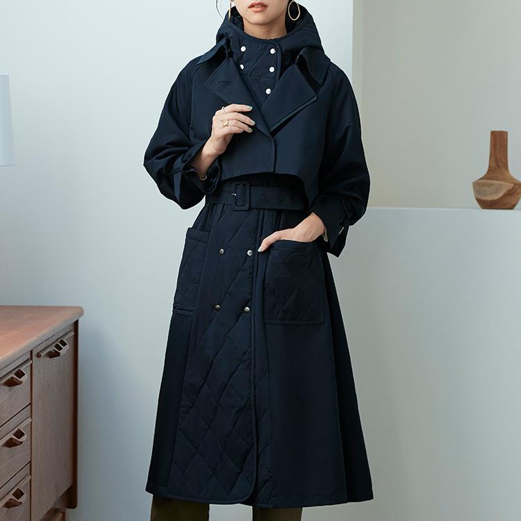 RUIRUE BOUTIQUE レディース ロングトレンチコート ジレ RUIRUE BOUTIQUE レディース ロングトレンチコート ジレ