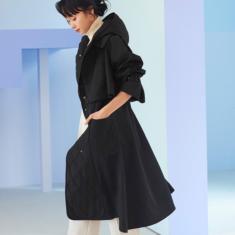 RUIRUE BOUTIQUE レディース ロングトレンチコート ジレ RUIRUE BOUTIQUE レディース ロングトレンチコート ジレ