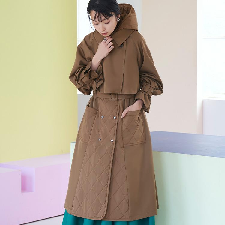 RUIRUE BOUTIQUE レディース ロングトレンチコート ジレ RUIRUE BOUTIQUE レディース ロングトレンチコート ジレ