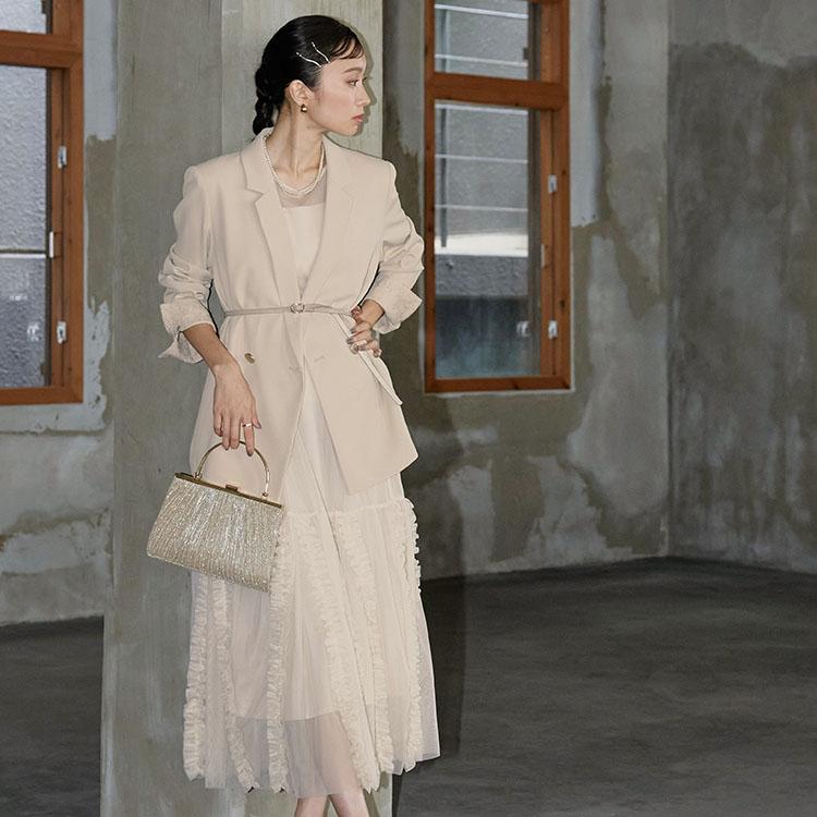 レディース パーティードレス 2点セット 結婚式 ロングワンピース ジャケット 大きいサイズ お呼ばれ オケージョン 二次会 披露宴 フォーマル 上品 ストレッチ | RUIRUE BOUTIQUE | 16
