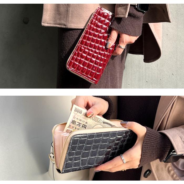 長財布 レディース 財布 本革 美 クロコダイル クロコ サイフ さいふ