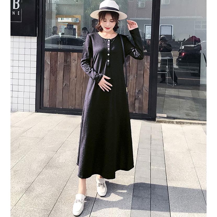 マタニティ 授乳服 ワンピース ロング マキシ丈 マタニティウェア授乳口 ルームウェア 長袖 前ボタン Rui Cslyq0813 Ruisu 通販 Yahoo ショッピング