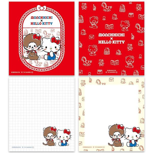 限定 モンチッチ×ハローキティ メモパッド 全4種類 [100枚綴り/4柄×25