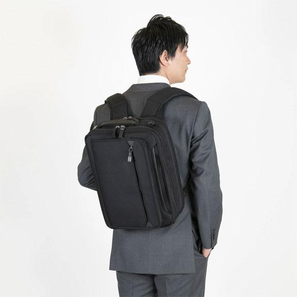 EVL-4.0 ビジネスバッグ［B4サイズ］ 黒 17/22L ［B4ファイル/14.0インチPC対応］ エース 2351-68308-01【送料無料*】の画像
