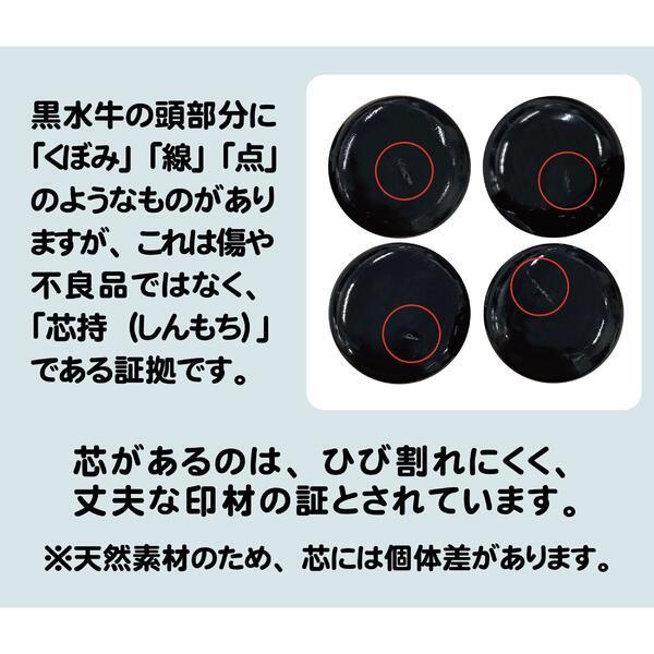 個人用印鑑 実印 黒水牛【18mm 印鑑ケース付き】 クロスイギュウ 18