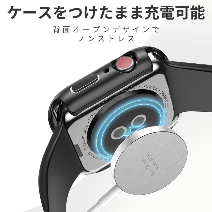 Apple Watch 45mm カバー クリア 黒 アップルウォッチ ケース