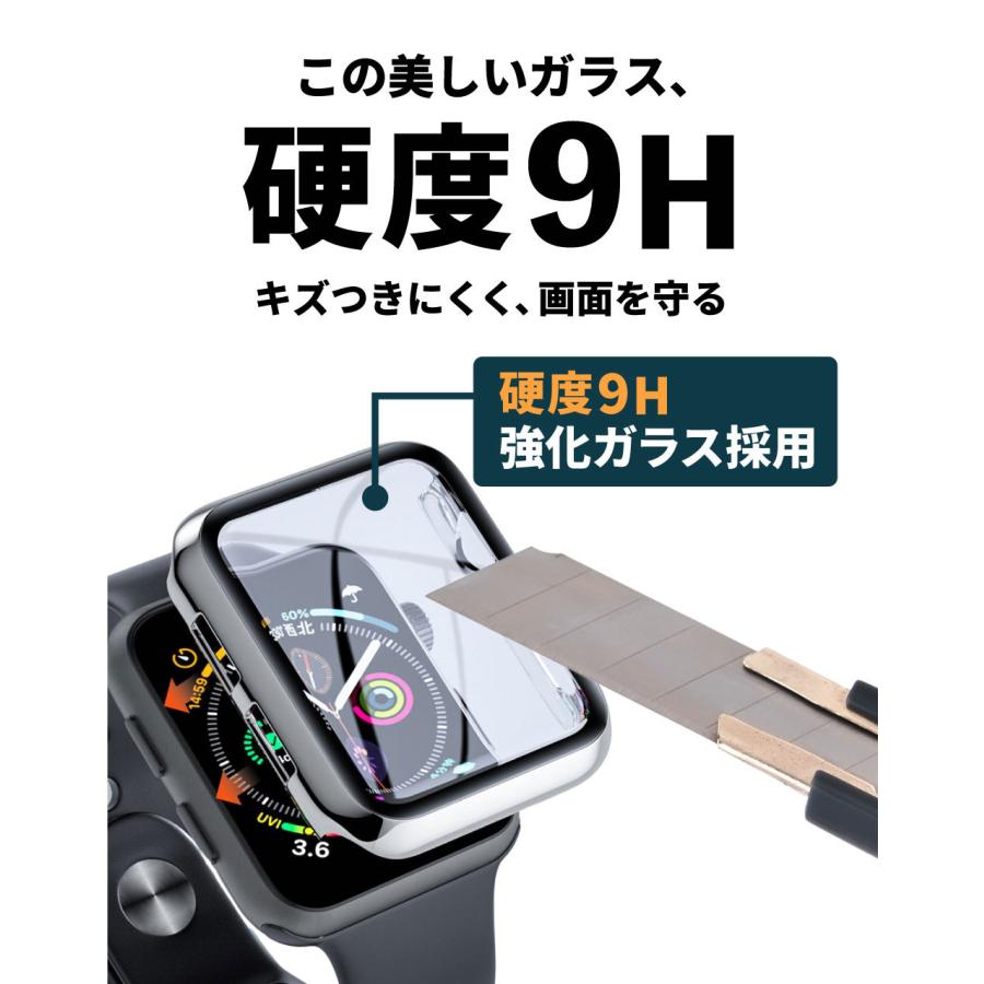 Apple Watch カバー おしゃれ 高級 40mm 44mm 45mm 41mm 42mm 38mm Series 9 8 7 6 5 4 3 se スマートウォッチ アップルウォッチ ケース 保護 クリア 黒 耐衝撃｜rukodo｜09