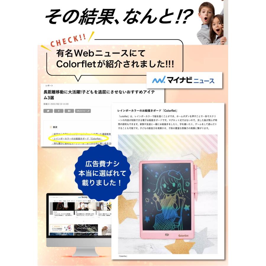 お絵かきボード 子供 電子 女の子 男の子 誕生日 お祝い プレゼント クリスマス 知育玩具 ６歳 ７歳 ８歳 ９歳 おもちゃ 電子メモ カラー タブレット | ブランド登録なし | 04