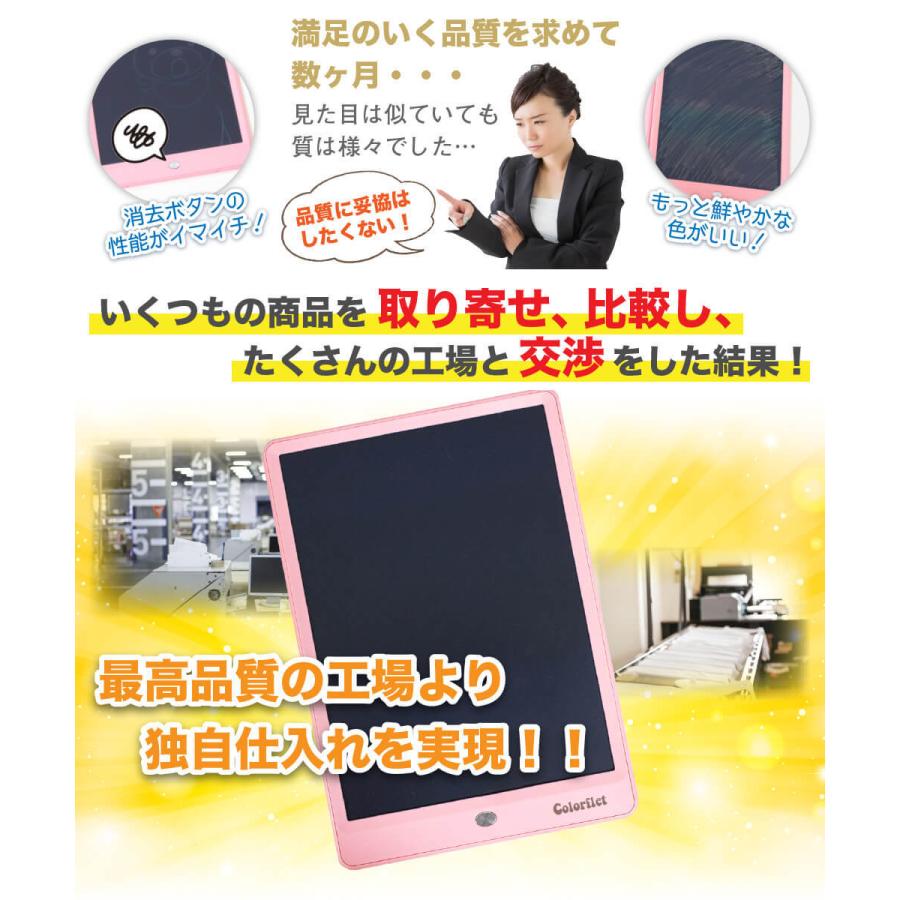 お絵かきボード 子供 電子 女の子 男の子 誕生日 お祝い プレゼント クリスマス 知育玩具 ６歳 ７歳 ８歳 ９歳 おもちゃ 電子メモ カラー タブレット | ブランド登録なし | 09