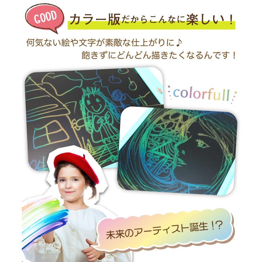 お絵かきボード 子供 電子 女の子 男の子 誕生日 お祝い プレゼント クリスマス 知育玩具 ６歳 ７歳 ８歳 ９歳 おもちゃ 電子メモ カラー タブレット | ブランド登録なし | 12