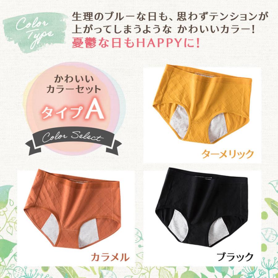 サニタリーショーツ 3枚 セット 下着 レディース 生理 パンツ 生理用