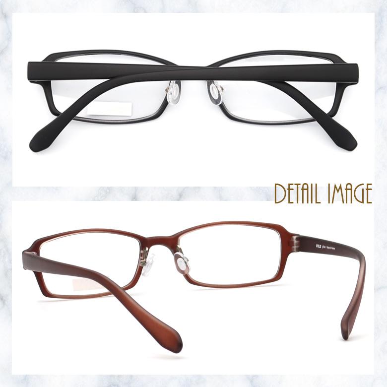 P3203 52サイズ シンプルデザイン 軽量 TR90 グリルアミド レンズ付き眼鏡セット Poly+ メガネ通販 めがね 度付きメガネ |  | 10