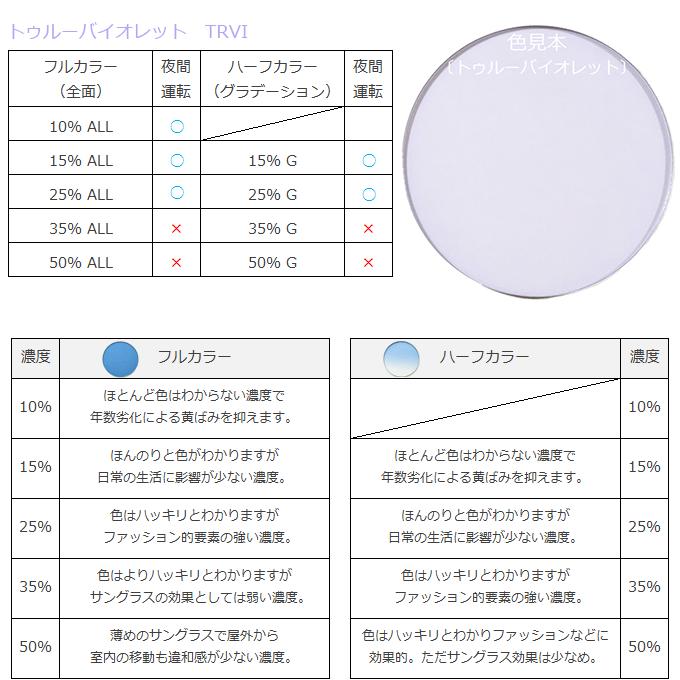 （カラー染色 レンズ色付け 2枚1組）（アリアーテトレス 各社共通）　True トゥルー |  | 03