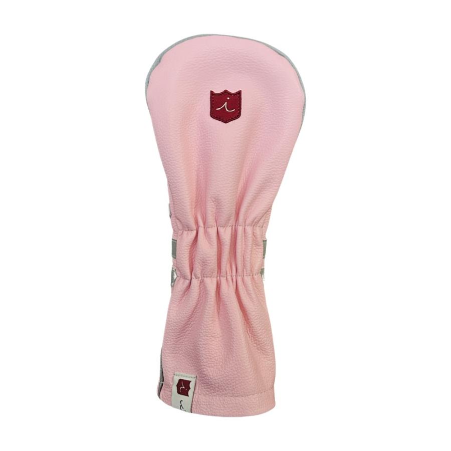 ヘッドカバー ドライバー イリアック ゴルフ タイムレス ピンク x グレー Iliac Golf 本革_1