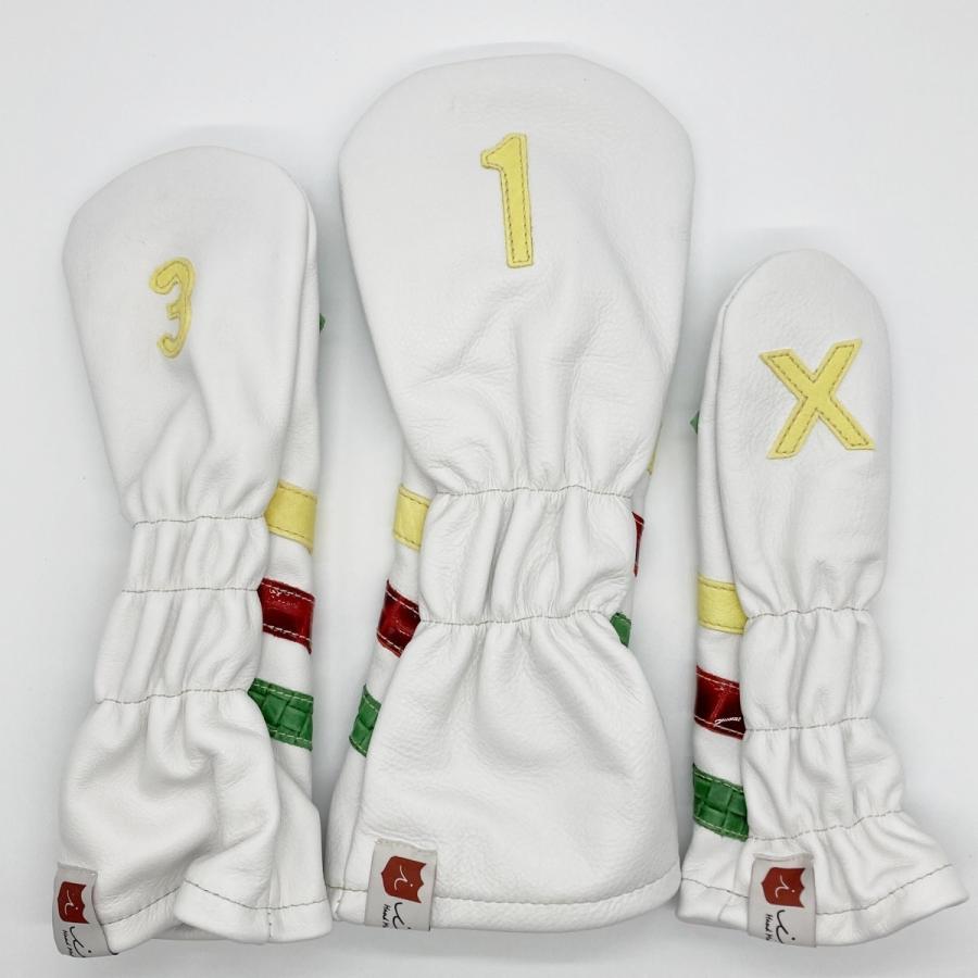 ゴルフヘッドカバーセット イリアック 本革 アーノルドパーマースペシャル 1,3,UTx  Iliac Golf SPECIALTY HEADCOVER SET THE ARNOLD PALMER SPECIAL｜rulesgolf｜02