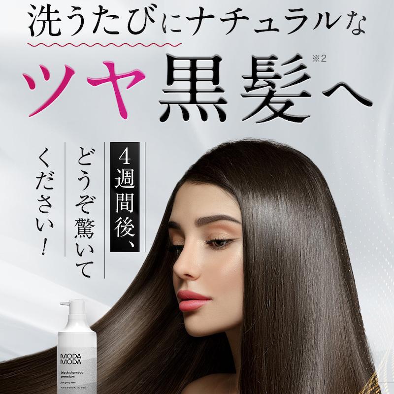 白髪用ブラックシャンプー MODAMODA BLACK SHAMPOO PREMIUM 2本 白髪用ブラックシャンプー MODAMODA BLACK SHAMPOO PREMIUM 2本