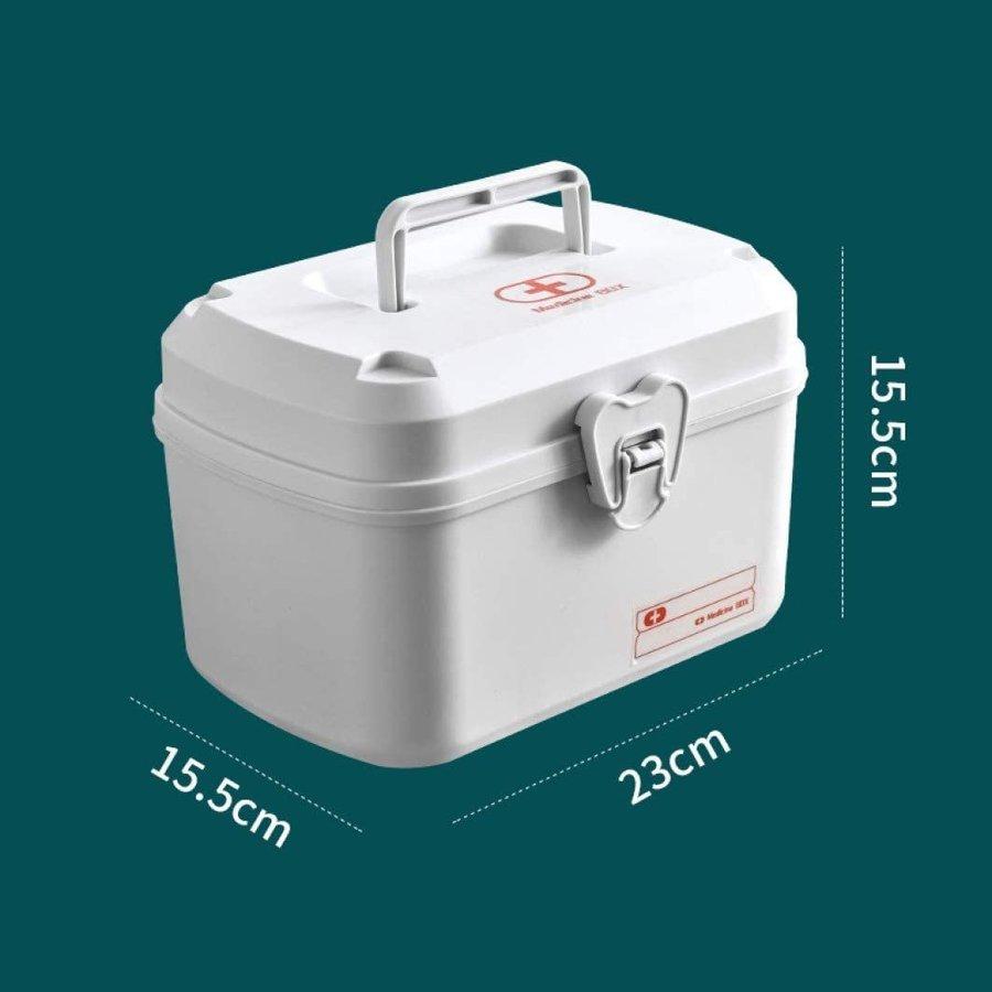 Rumay 救急箱 薬箱 大容量 おしゃれ 二段式 取っ手付き 医療箱 収納