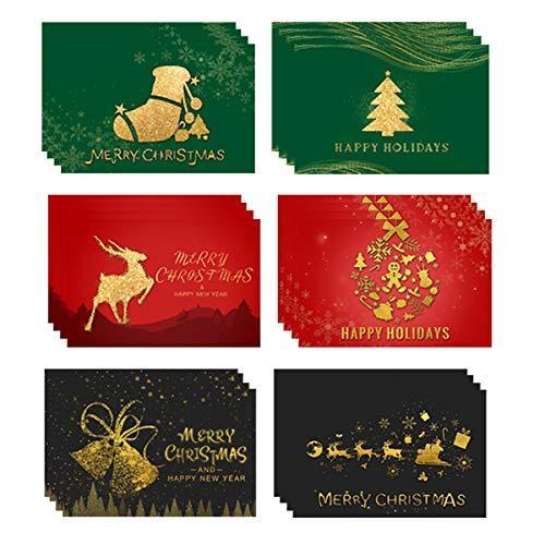 クリスマスカード 6種24枚入り メッセージカード クリスマス飾り封筒付き 封筒テープ付き トナカイ ベール 華やか S 2327 Rumdul 通販 Yahoo ショッピング