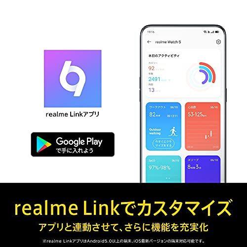realme Watch S ブラック スマートウォッチ 2021 Summer VGP受賞 血中 