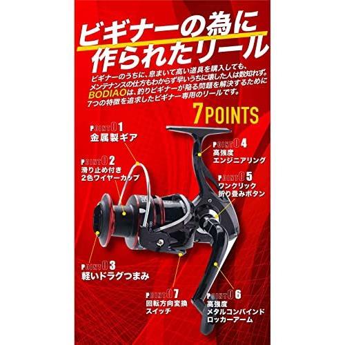 Bodiao リール 00番 3000番 スピニングリール 初心者専用 エギング イカ釣り バス釣り シーバス チヌ クロダイ アジ 00番 S 2417 Rumdul 通販 Yahoo ショッピング