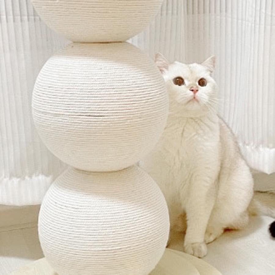 猫 爪とぎ おしゃれ 爪研ぎ つめとぎ 縦型 ポール パイン材 天然 ネコ