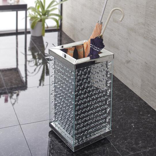 ミラー家具 アンブレラスタンド 傘立て シルバー LED ミラー家具 アンブレラスタンド 傘立て シルバー LED ミラー家具