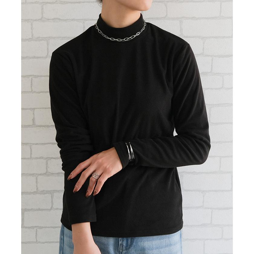 美品　レオナール　ストレッチ　ハイネック　トップス aquagarage（アクアガレージ） ストレッチフリースハイネックトップス