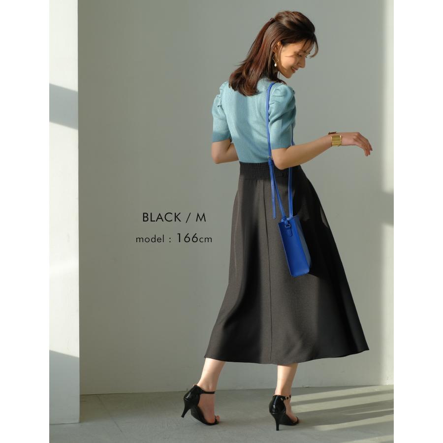 スカート バックゴム フレア フレアスカート レディース Aライン