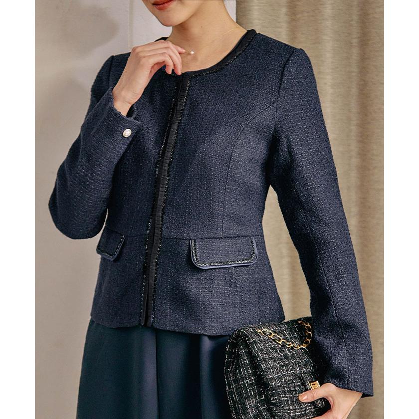 aquagarage（アクアガレージ） ジャケット ノーカラー ツイード