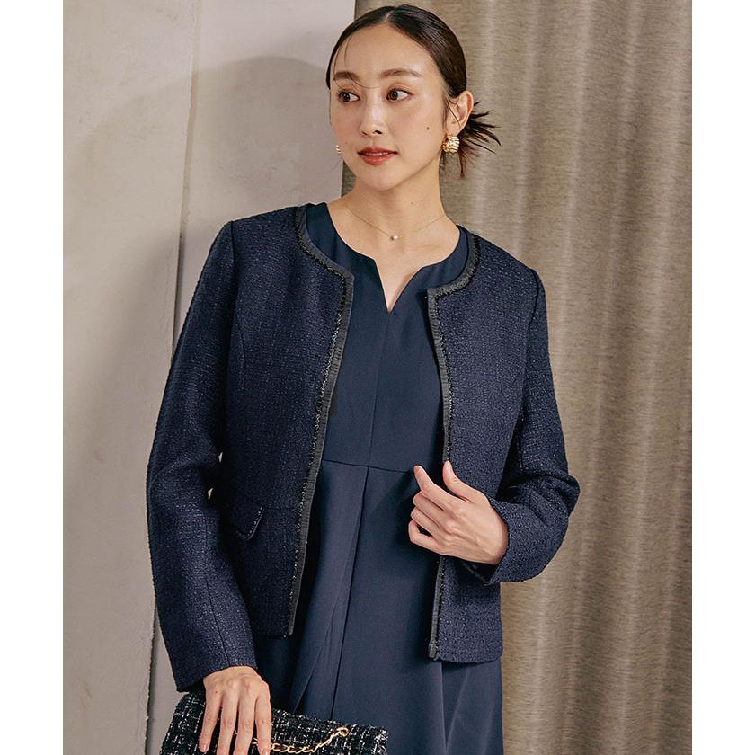 aquagarage（アクアガレージ） ジャケット ノーカラー ツイード