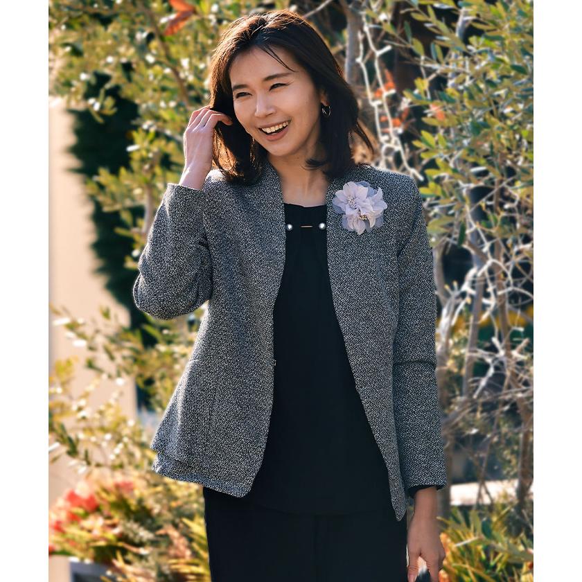 aquagarage（アクアガレージ） ジャケット ノーカラー ツイード