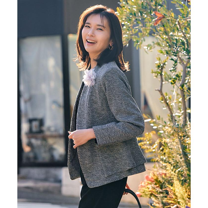 aquagarage（アクアガレージ） ジャケット ノーカラー ツイード