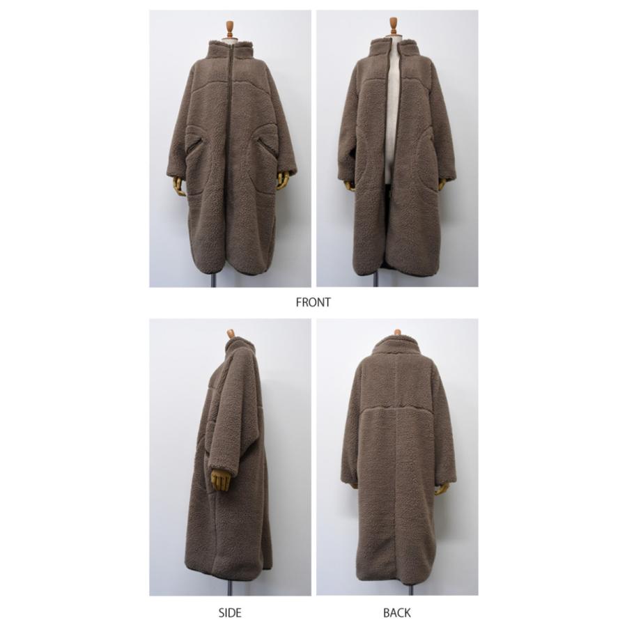 ボアロングコート ボア×キルト リバーシブルロングコート – レディース