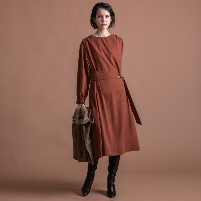 ワンピース ワンピ レディース ロング丈 ミディ丈 春 秋 長袖 長そで きれいめ フェミニン 上品 清楚 おしゃれ 可愛い 体型カバー Aquagarage アクアガレージ 通販 Paypayモール