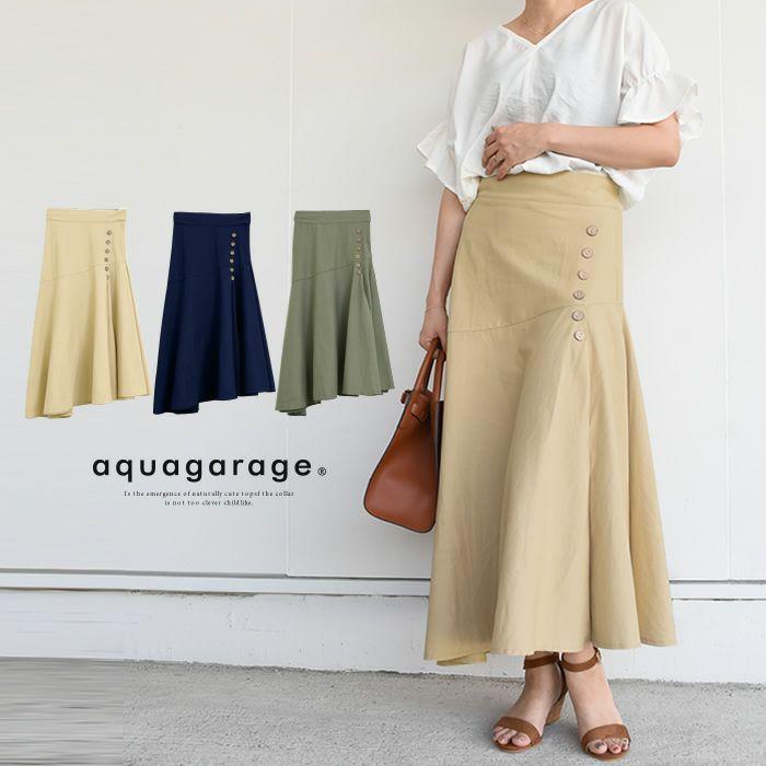 aquagarage フレアスカート レディース アシンメトリー ロング aquagarage フレアスカート レディース アシンメトリー ロング