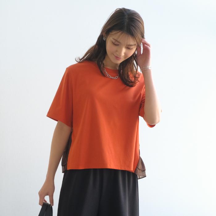 aquagarage tシャツ Tシャツ バックフリルカットソー トップス